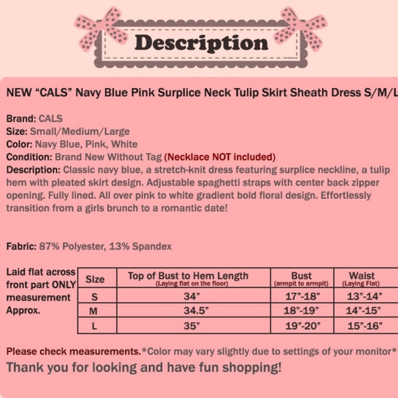 Last☝️ Navy Pink Floral Surplice Wrap Tulip Dress - Picture 8 of 8